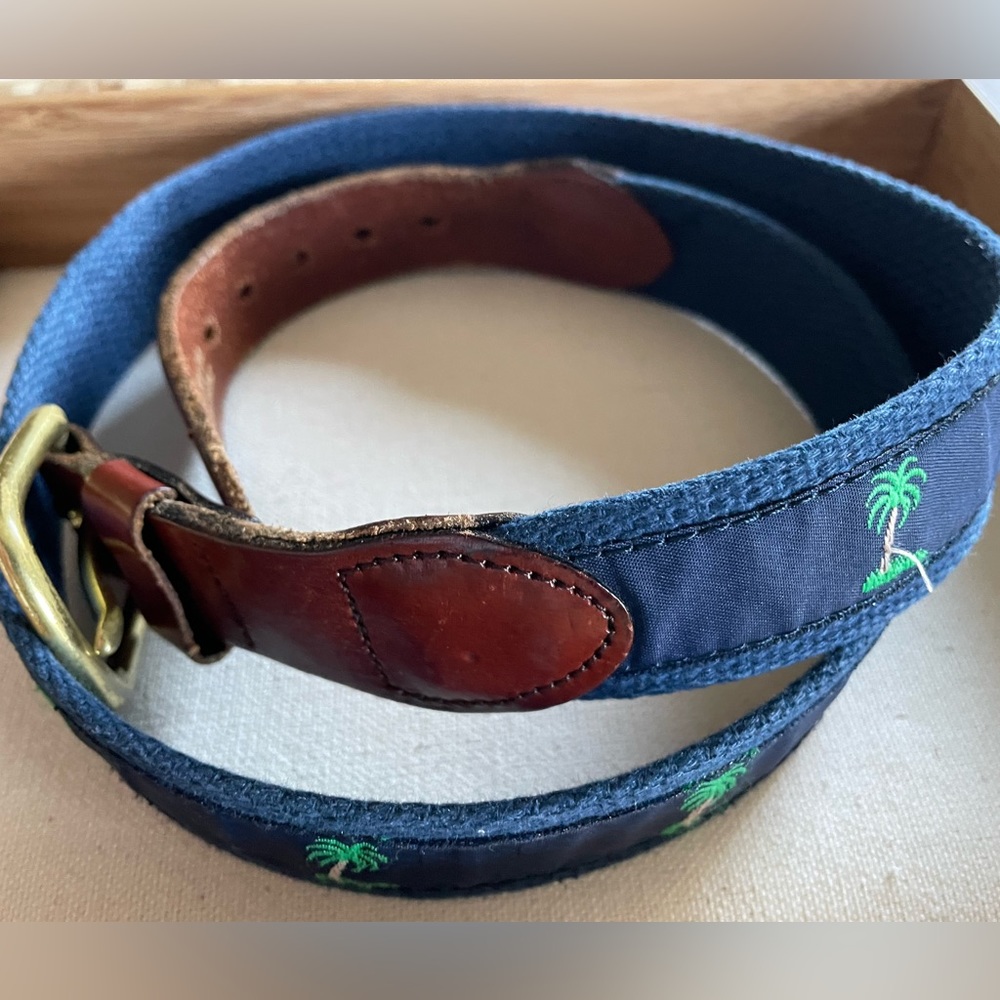 Leather Man Limited Palm Tree Belt Size 32